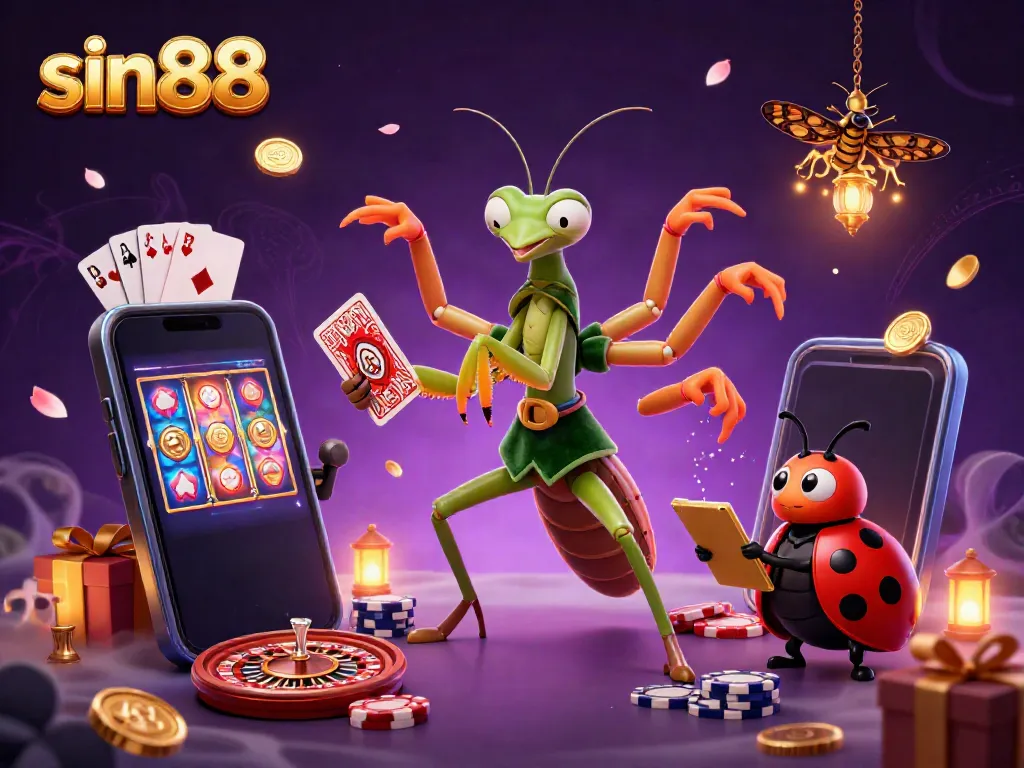 Experience the thrill of sin88 with engaging characters amidst vibrant casino action.