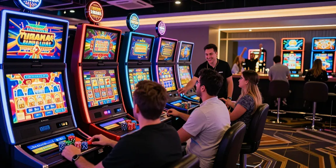 Players enjoying vibrant slot games at a lively online casino environment showcasing the excitement of slot.